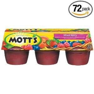 Motts Sauce Apple Mixed Berry, 4 Ounce Packages (Pack of 72)
