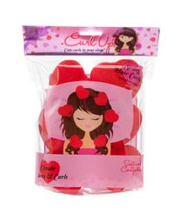 Red Pattern (Red) Soft Heart Shaped Hair Rollers  246858969  New 