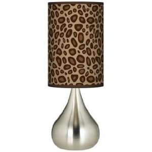  Safari Leopard Giclee Big Kiss Table Lamp