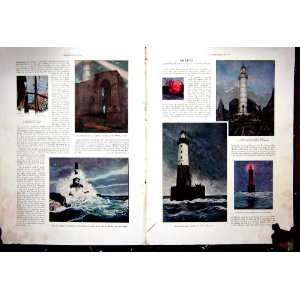  Lighthouse Phares Marine France French Print 1934: Home 
