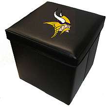   Minnesota Vikings 16 Inch Faux Leather Storage Cube   