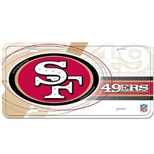 San Francisco 49ERS Away License Plate with Crystals  