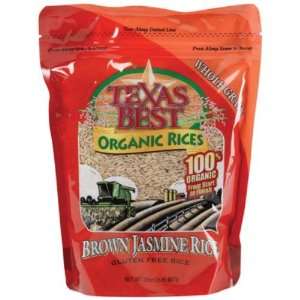 Texas Best Organics Rice Organic Jasmine Brown 32 oz. (Pack of 6 