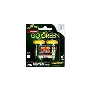  Go Green D Alkaline Batteries 2 pack Health & Personal 
