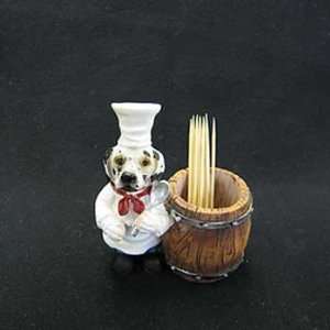  Chef Dog Dalmatian Toothpick Holder