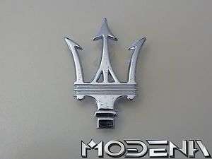 Maserati Emblem Dreizack Tridente Badge Mark Metall Chrom QP 