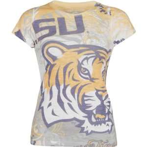  LSU Tigers Womens Sublimation Burnout T Shirt