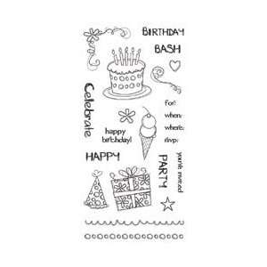  New   Fiskars Clear Stamps 4X8 Sheet   Birthday Party by 