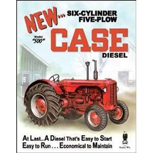 Case Tractor Model 500 Deisel Metal Tin Sign Nostalgic:  