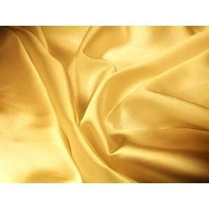 60 Wide Charmeuse Satin Gold Fabric By the Yard:  Kitchen 