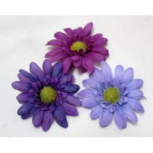   : Set of Three Small Purple Daisy Flower Hair Clips: Everything Else