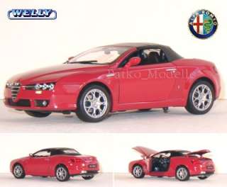 ALFA ROMEO SPIDER HARDTOP   2007   red   WELLY 1:18  