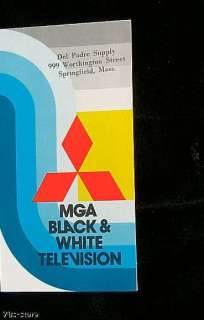 1970s MGA TV Mitsubishi B&W Television Brochure  