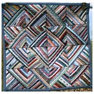    Unique Tiny Piece String Quilt Wall Hanging