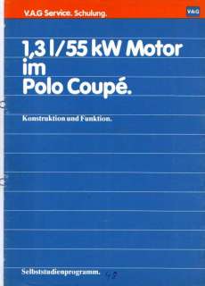 SSP 48 VW POLO 2 COUPÉ 1,3l 55kW Motor Studienhandbuch  