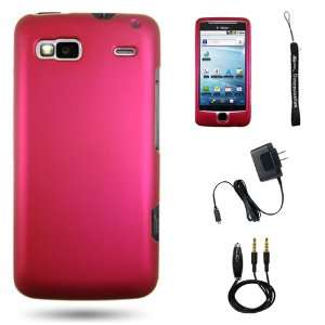  Pink Premium Rubberized Snap on Case Cover for HTC G2 