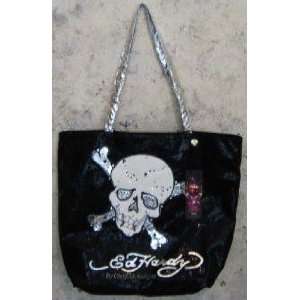  Ed Hardy Skull Tote Bag with Swarovski Crystals 