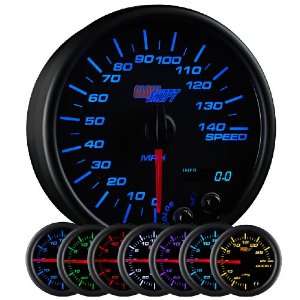    GlowShift Black 7 Color 3 3/4 In Dash Speedometer Gauge Automotive