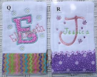 Mix and Match Personalized Burp Cloths and Bibs  