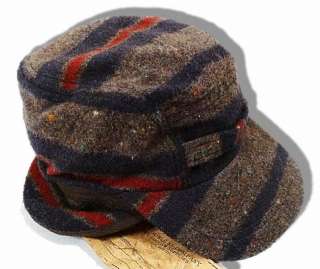 NWT Ralph Lauren RRL Ltd Edition MED Gray Wool Striped Hat MED Alaska 