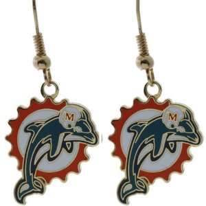  Miami Dolphins   Logo Earrings Jewelry