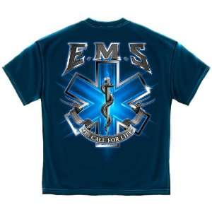 EMS T shirt On Call for Life Paramedic Cross xxl  Sports 