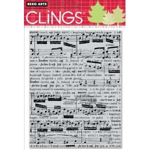   Hero Arts Cling Collag Music Background Stamps: Arts, Crafts & Sewing