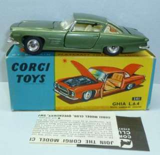 Corgi Toys 241 Ghia L6.4 Chrysler Engine Green MINT Unused  