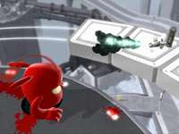 An Inki firing a rocket at you in de Blob 2