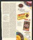 1950 Print Ad Sunshine Hydrox Cookies Chocolate Cream