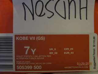 Nike Kobe VII 7 Cheetah Christmas GS Kids size 7Y  