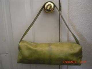 RACHEL LYNN Lime Green Purse LEATHER Stud Handbag Pouch  