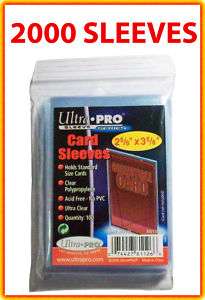 2000 ULTRA PRO Soft CARD Penny Sleeve NEW No PVC 81126 074427811266 