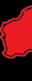Red Australia Map Vinyl Decal Sticker   For Car or Bus!  