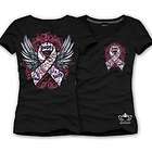 Black KATYDID PINK RIBBON w/wings Breast Cancer shirt, SUPER CUTE