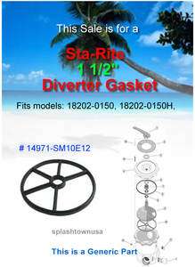 Sta Rite 1.5 Multiport Diverter Valve Gasket 14971 SM10E12  