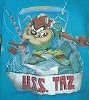   Devil VTG Fishing Rod Boat U.S.S. Taz Looney Tunes 1998 T Shirt XL Tee