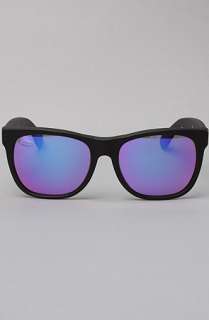 Super Sunglasses The Basic Wayfarer Sunglasses in Black Rainbow Lens 