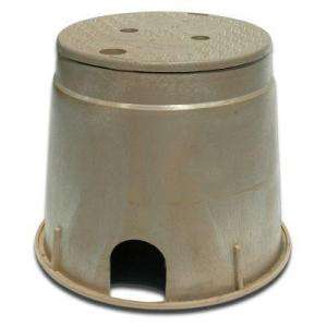 NDS 10 In. Round Valve Box With Overlapping ICV Cover in Sand (111BC 