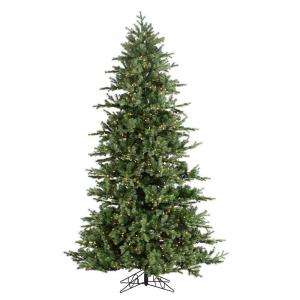 STERLING, INC. 10 ft. Pre Lit Natural Cut Layered Green River Spruce 