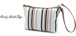 Women stripe pattern cosmetic bag travel wash bag pouch  