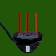 The leading edge of the Putting Wedge is designed so that you can 