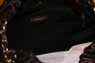 BRAND NEW WITH TAG FROM FALL 2011 CHANEL BLACK HOBO BAG IN CAVIAR 