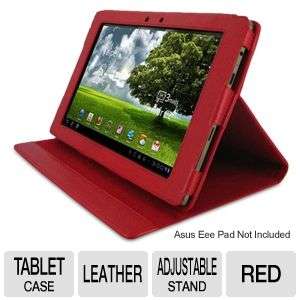 rooCASE RC TF101 MA RD Multi Angle Leather Case for Asus EEE Pad TF101 