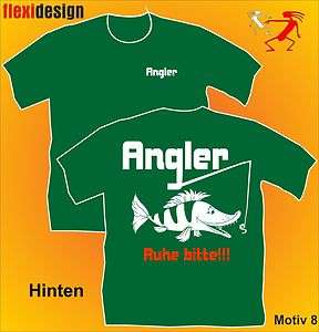 Angler T Shirt Ruhe Bitte  Geburtstag Geschenk Angeln Fischen Motiv 8 