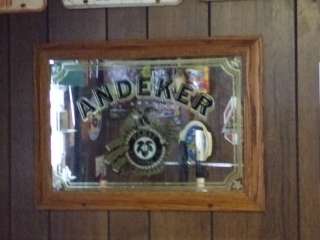 Andeker Beer Bar Mirror sign Man Cave item Older Sign  