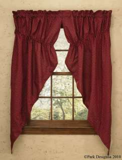 Home & Hearth Lined Cotton Window Prairie Curtain 72x63  