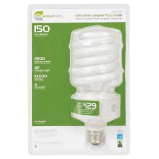 EcoSmart 42 Watt (150W) Soft White CFL Light Bulb (1 Pack) (E 