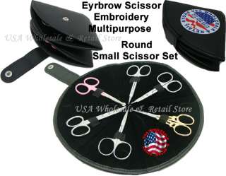 scissor beauty kit multipurpose round kit with synthetic leather case