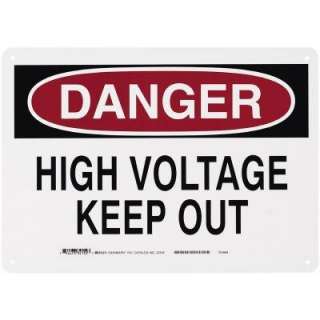   Plastic Danger High Voltage OSHA Safety Sign 22104 at The Home Depot